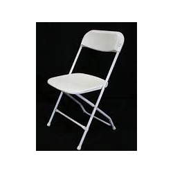 White / Gray folding chair