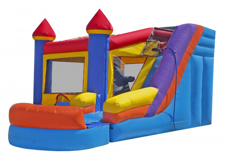 6 in 1 Classic Castle Combo Water Slide with pool