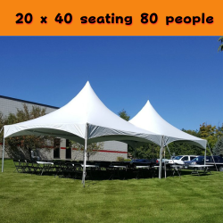 20 x 40  High Peak Frame Tent- White