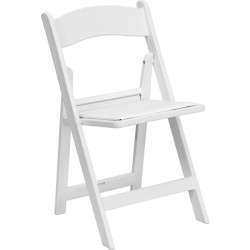 Padded Resin Chairs - White